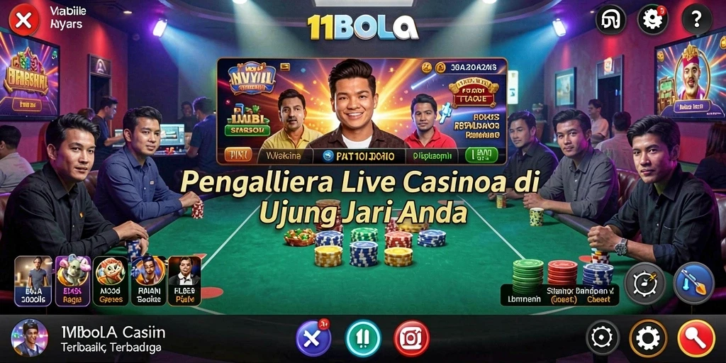 Gameplay Live Casino yang mendebarkan di dalam aplikasi 11BOLA.