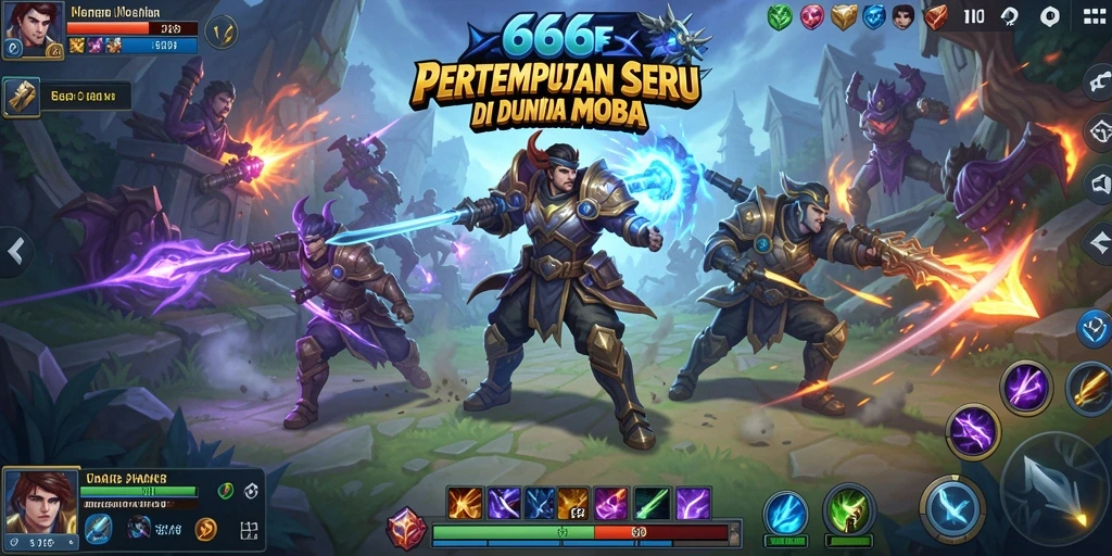 Screenshot gameplay MOBA yang seru dan menantang.
