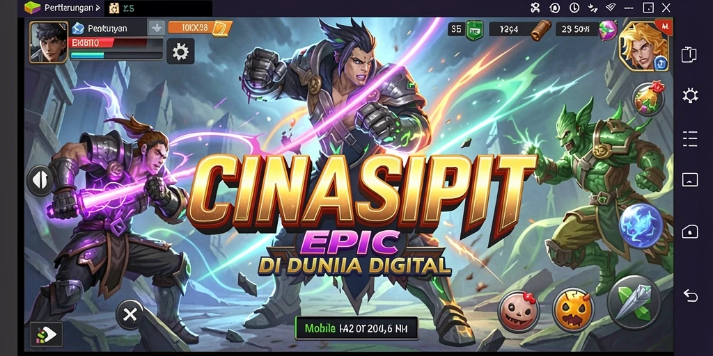 Tangkapan layar menunjukkan pertarungan yang intens di CINASIPIT.