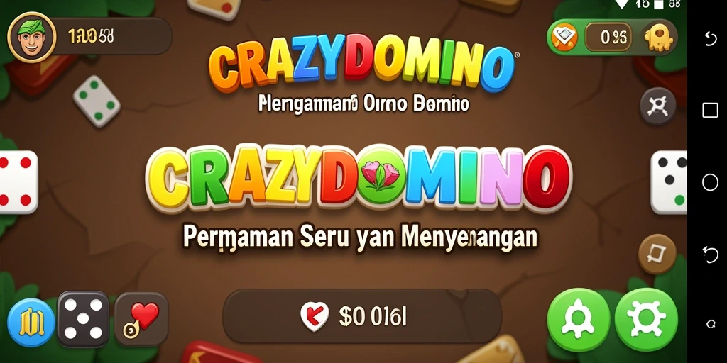 Tampilan gameplay CRAZYDOMINO yang seru dan menghibur.