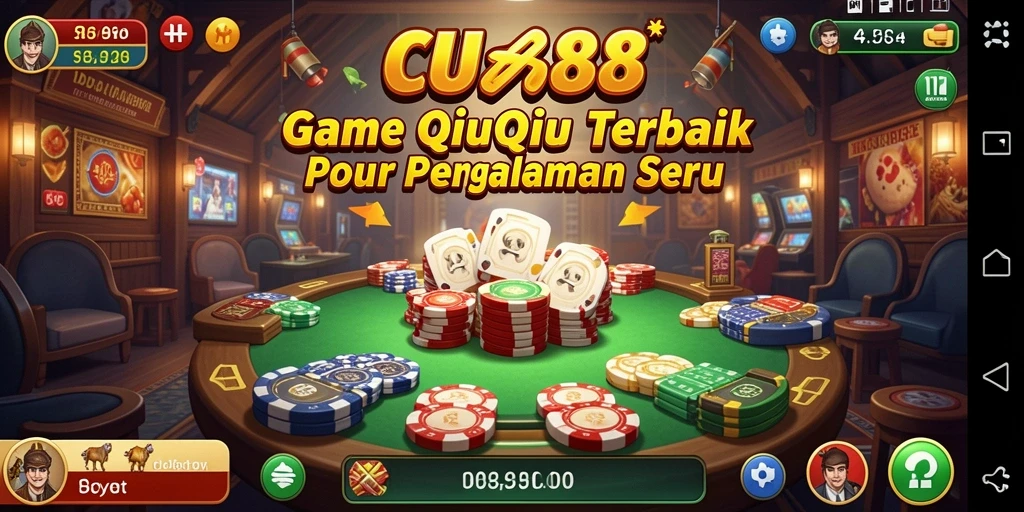 Screenshot utama CU888 menampilkan aksi seru permainan QiuQiu.