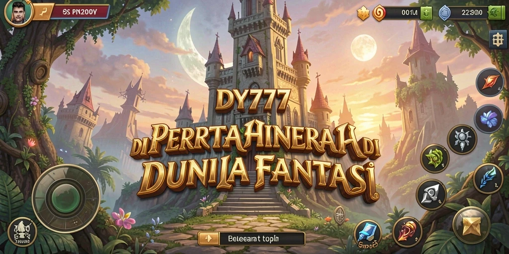 Tampilan gameplay seru dan strategi menara di DY777.