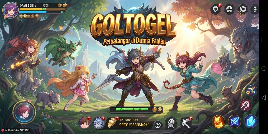 Tampilan gameplay seru dari GOLTOGEL dengan karakter Anime yang menawan.