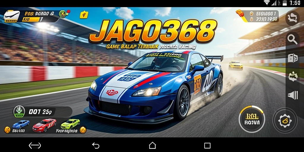 Tampilan menarik dari gameplay balap di JAGO368.
