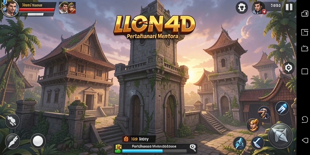 Tangkapan layar gameplay LION4D yang menarik di Tower Defense.