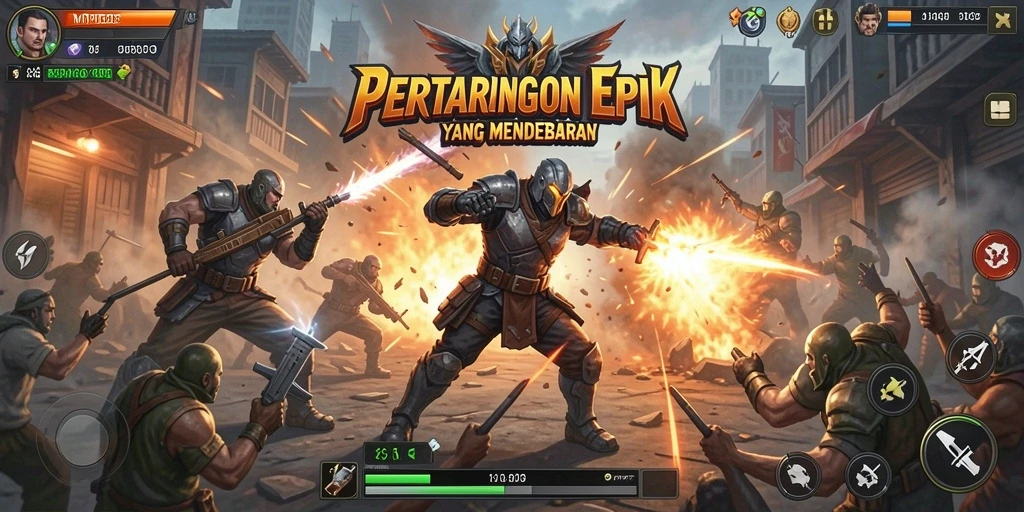 Screenshot gameplay MPO303 yang menampilkan aksi pertarungan yang intens.