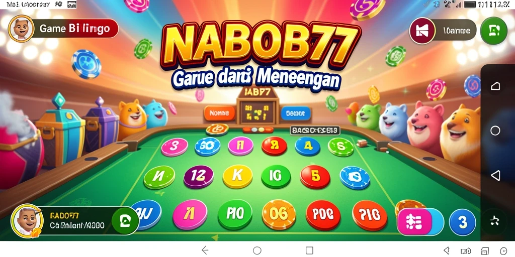 Tampilan seru dari gameplay NABOB77 yang penuh warna.