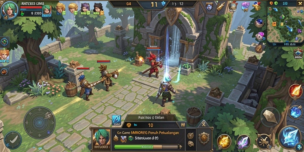 Tampilan gameplay menarik dari RATU303 dalam dunia MMORPG.