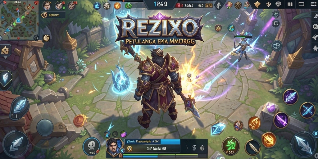 Screenshot gameplay REZIXO menunjukkan aksi seru dalam dunia MMORPG.