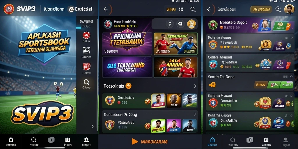 Tampilan permainan Sportsbook di SVIP3 yang menarik dan informatif.