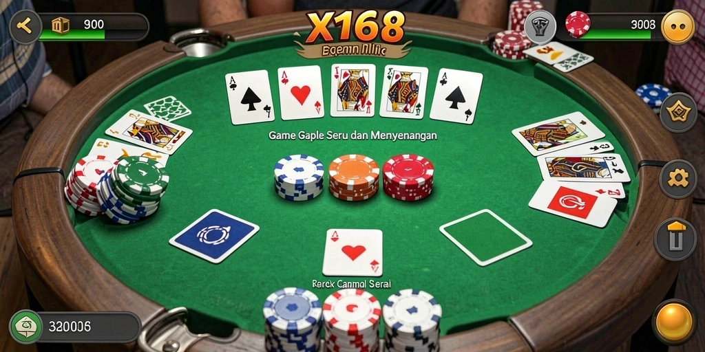 Tampilan gameplay menarik dari permainan Gaple X168.